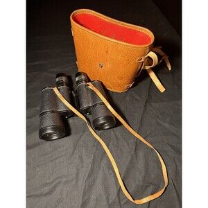 Omega 7x50 Field 7.1 No. 34158 Vintage Binoculars & Leather Case - Coated Lens